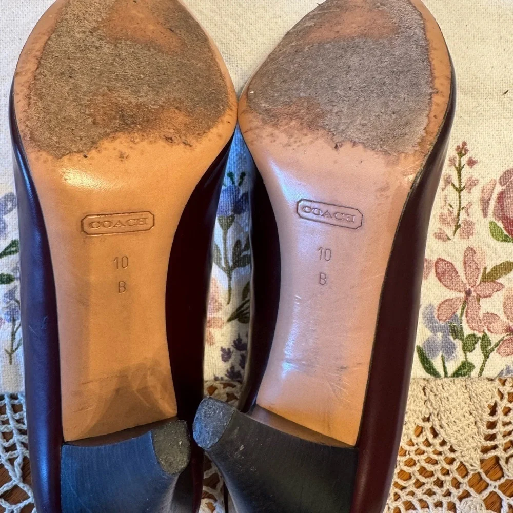 Coach Womens Shoes Leather Made in Italy Italian Gennie Heels Pumps Size 10